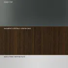 طاولة طعام بسطح زجاجي مربع وقاعدة خشبية، صنع في إيطاليا - كوادرو Viadurini