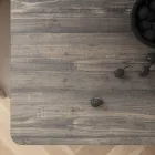 طاولة طعام ثابتة من المعدن واللوح الخشبي الطبقي، صنع في إيطاليا - باستيانو Viadurini