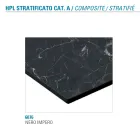 طاولة طعام ثابتة من المعدن واللوح الخشبي الطبقي، صنع في إيطاليا - باستيانو Viadurini