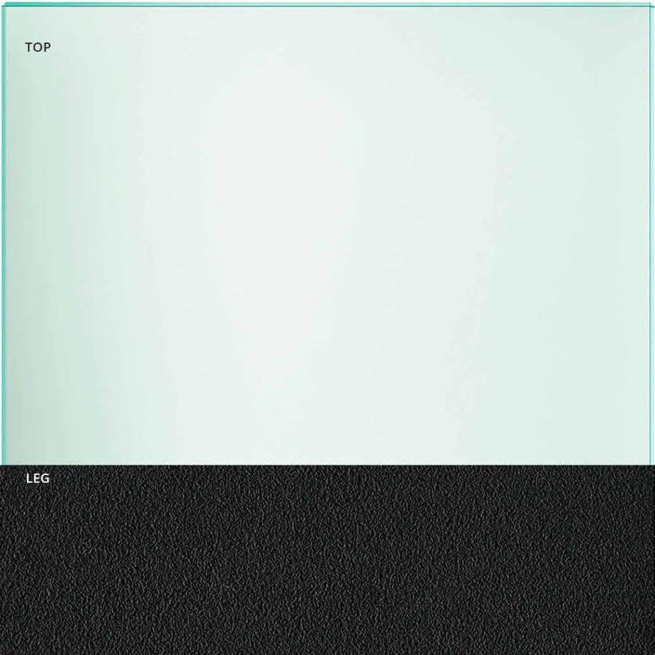 طاولة طعام من الزجاج الشفاف والمعدن بألوان متنوعة و5 أحجام - أشيو Viadurini