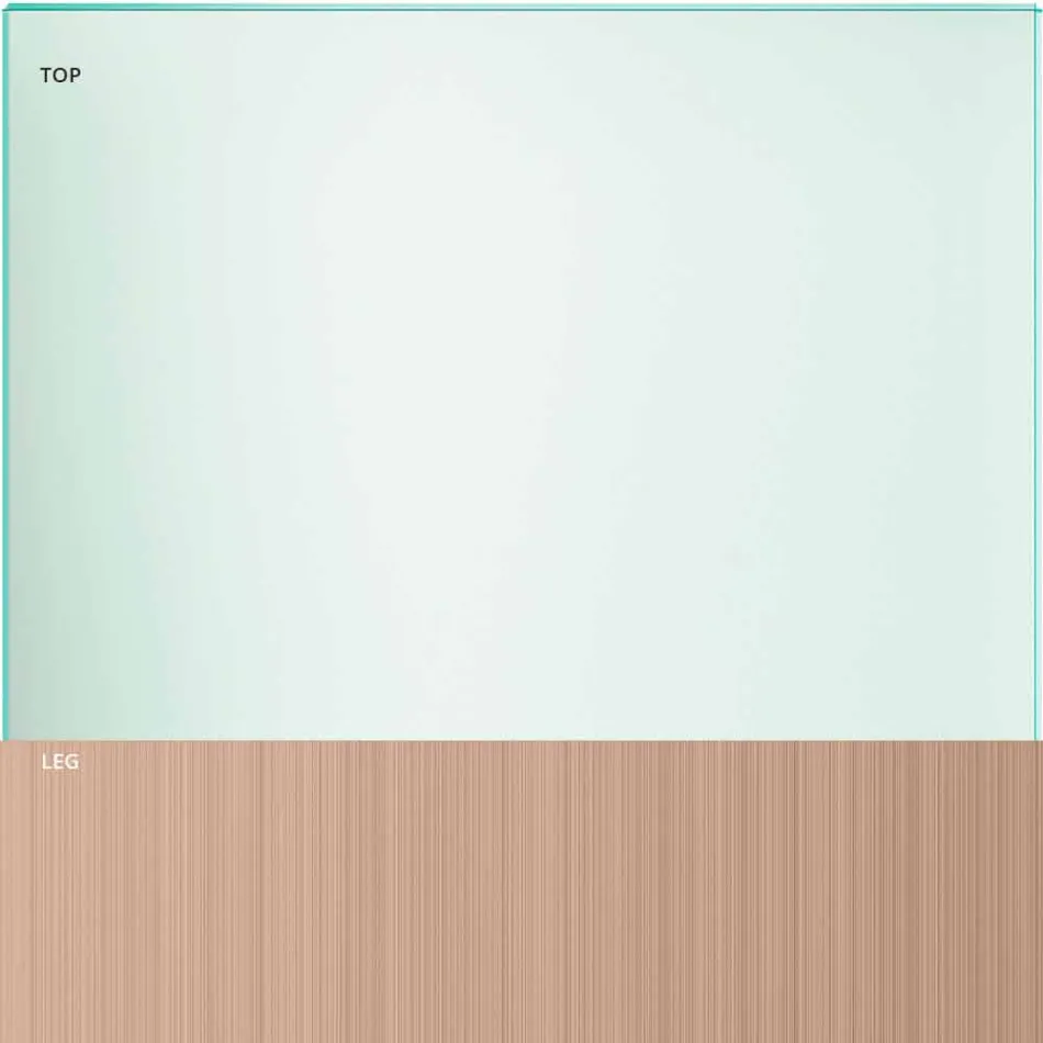 طاولة طعام من الزجاج الشفاف والمعدن بألوان متنوعة و5 أحجام - أشيو Viadurini