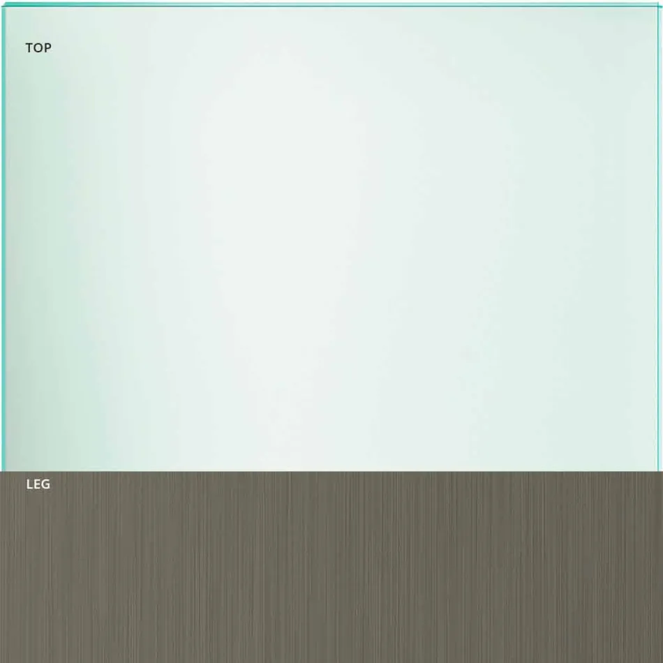 طاولة طعام من الزجاج الشفاف والمعدن بألوان متنوعة و5 أحجام - أشيو Viadurini