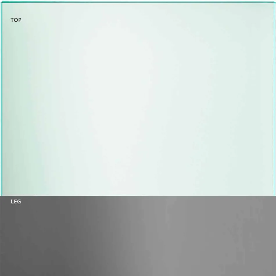 طاولة طعام من الزجاج الشفاف والمعدن بألوان متنوعة و5 أحجام - أشيو Viadurini