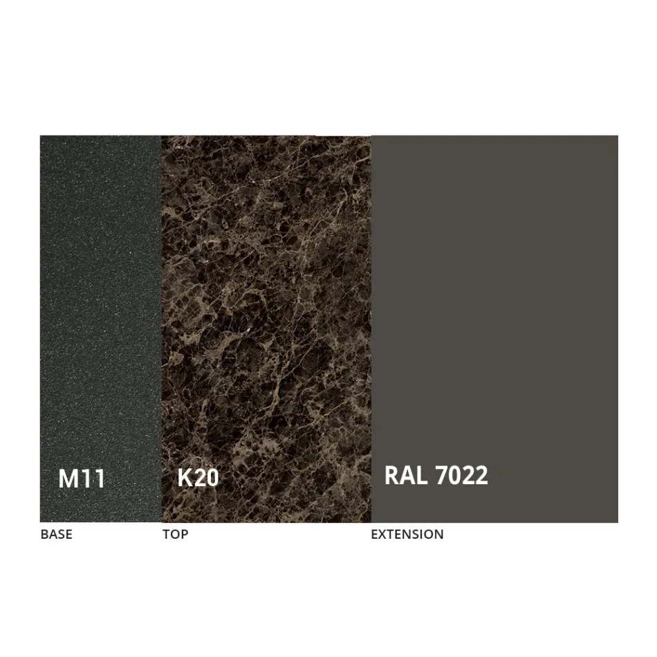 طاولة طعام مستديرة مع سطح قابل للتمديد حتى 180 سم صنع في إيطاليا - موشيو Viadurini