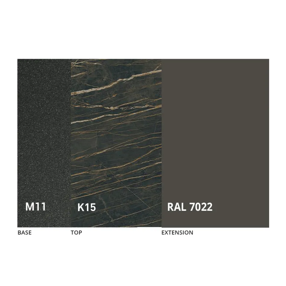 طاولة طعام مستديرة مع سطح قابل للتمديد حتى 180 سم صنع في إيطاليا - موشيو Viadurini