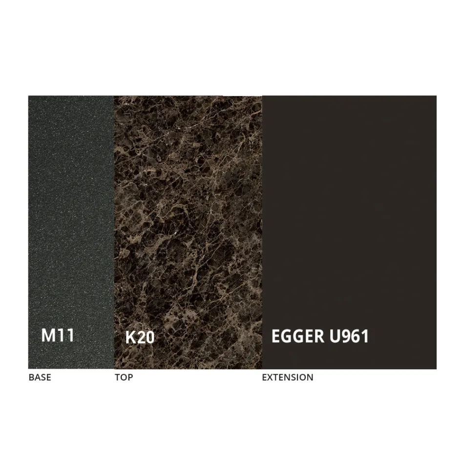 طاولة طعام مستديرة قابلة للتمديد حتى 270 سم من السيراميك صنع في إيطاليا - موشيو Viadurini