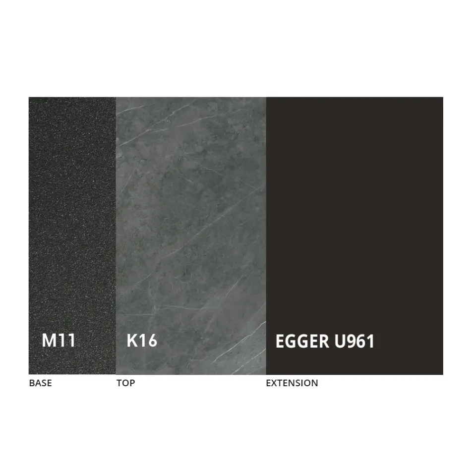 طاولة طعام مستديرة قابلة للتمديد حتى 270 سم من السيراميك صنع في إيطاليا - موشيو Viadurini