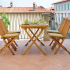 طاولة حديقة مستطيلة 120×70 سم مصنوعة من خشب الساج - ألبا Viadurini