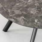 طاولة مستديرة قابلة للتمديد حتى ١٧٠ سم من ألواح HPL الطبقية - كونفيفيو Viadurini