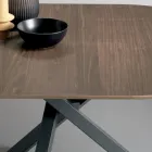 طاولة مستديرة قابلة للتمديد من الخشب المقشر - تونيكو Viadurini