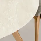 طاولة خارجية مستديرة من سيراميك كيانكا من أوستوني، صنع في إيطاليا - بيجاسو Viadurini