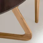 طاولة خارجية مستديرة مصنوعة من سيراميك كورتن المعدني، صنع في إيطاليا - بيجاسو Viadurini