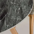 طاولة خارجية مستديرة من السيراميك الأخضر، صنع في فرنسا، إيطاليا - بيجاسو Viadurini