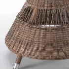 طاولة حديقة مستديرة مع 4 كراسي بذراعين مع مساند للذراعين - جيجي Viadurini