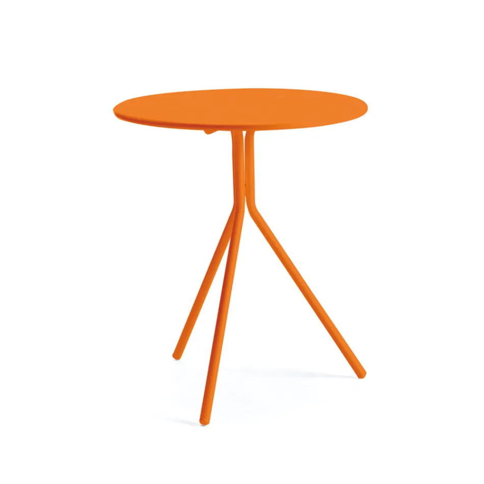 طاولة حديقة دائرية من الفولاذ المجلفن مصنوعة في إيطاليا - رالف Viadurini