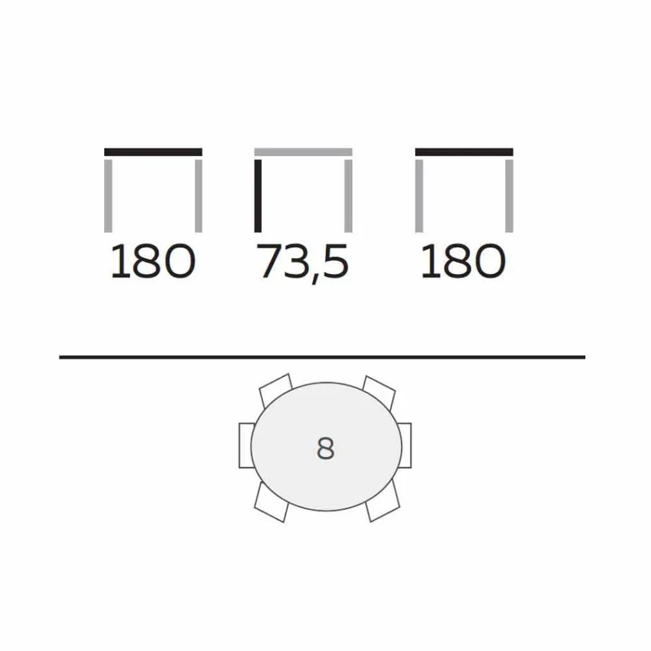 طاولة مستديرة بتصميم من الزجاج والرماد المدهون، صنعت في إيطاليا - مدام Viadurini