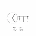 طاولة مستديرة بتصميم عصري من الفولاذ ولوح MDF مطلي بالألوان - أرونتي Viadurini