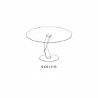 طاولة مستديرة بتصميم عصري من الزجاج الشفاف للغاية مصنوعة في إيطاليا - أكا Viadurini