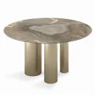 طاولة مستديرة ثابتة بسطح سيراميكي صنع في إيطاليا - مقص Viadurini