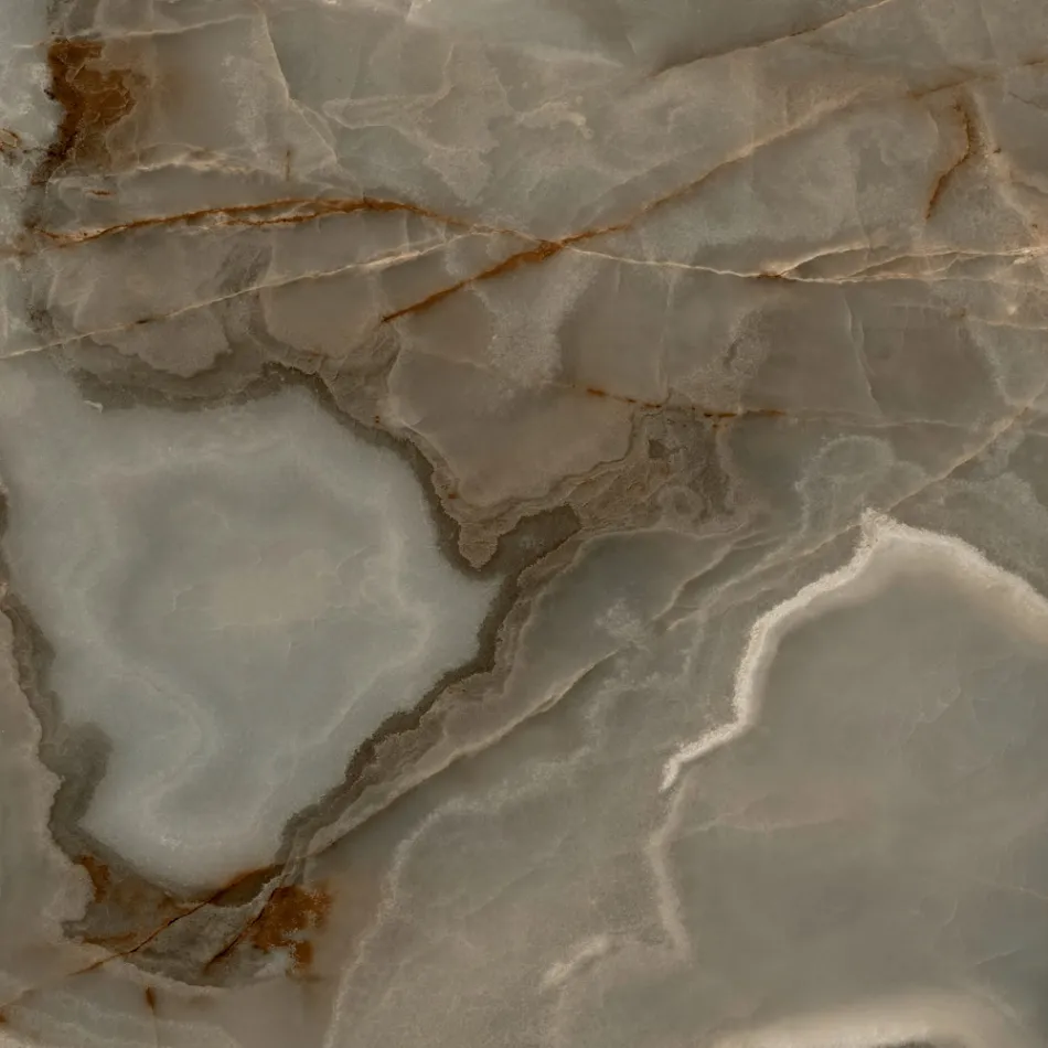 طاولة مستديرة ثابتة من السيراميك والفولاذ، صنع في إيطاليا - مقص Viadurini