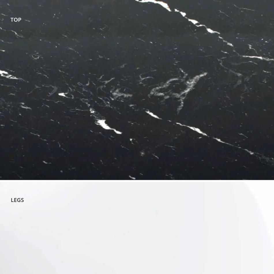 طاولة مستديرة حديثة من رخام كارارا وماركوينيا مصنوعة في إيطاليا - دولارات Viadurini