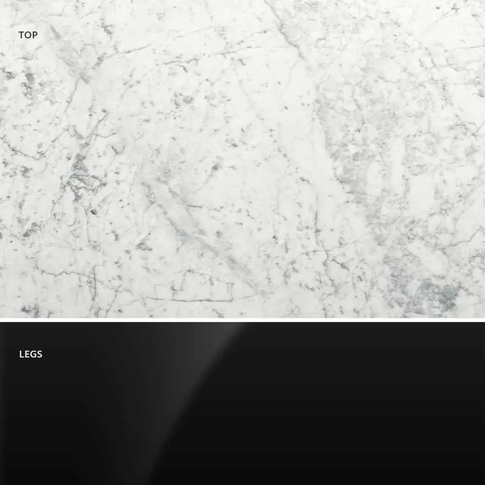 طاولة مستديرة حديثة من رخام كارارا وماركوينيا مصنوعة في إيطاليا - دولارات Viadurini