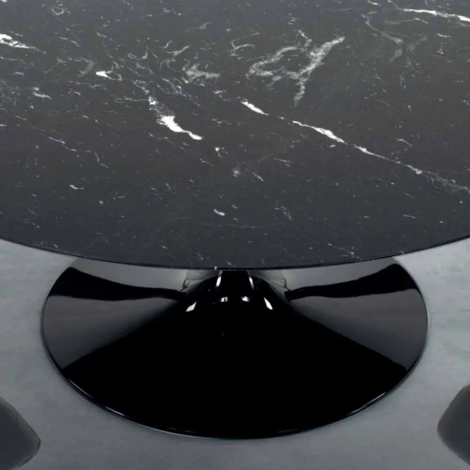 طاولة مستديرة حديثة من رخام كارارا وماركوينيا مصنوعة في إيطاليا - دولارات Viadurini