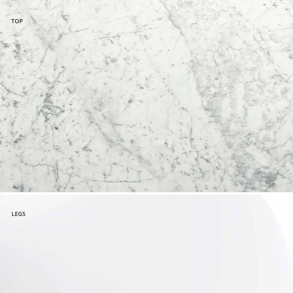 طاولة مستديرة حديثة من رخام كارارا وماركوينيا مصنوعة في إيطاليا - دولارات Viadurini