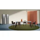 طاولة معيشة عصرية مصنوعة من الفولاذ مع سطح رخامي بتصميم - أرونتي Viadurini