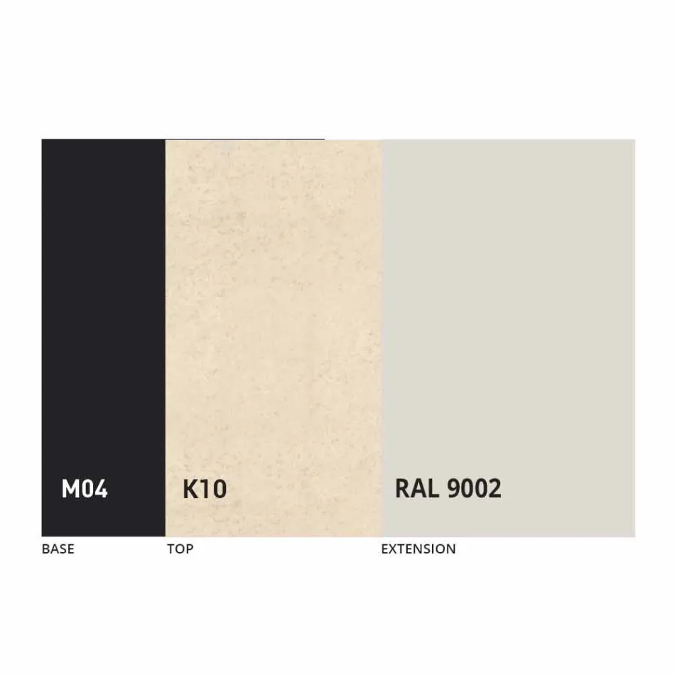 طاولة طعام مستديرة قابلة للتمديد حتى 165 سم مع سطح سيراميك - بيستولرو Viadurini