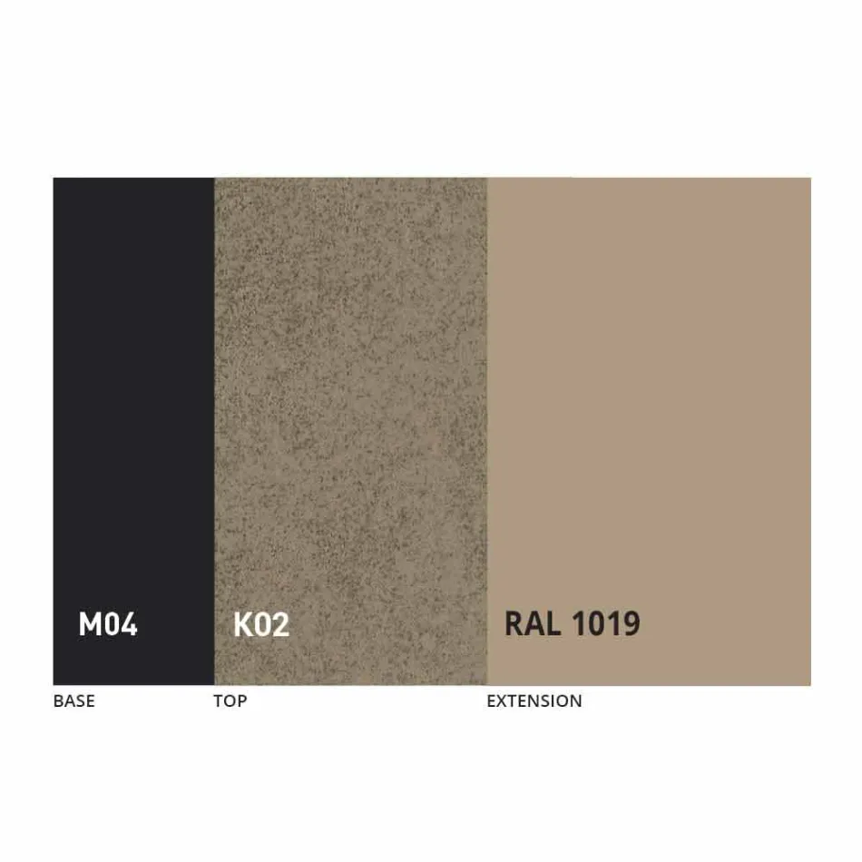 طاولة طعام مستديرة قابلة للتمديد حتى 165 سم مع سطح سيراميك - بيستولرو Viadurini