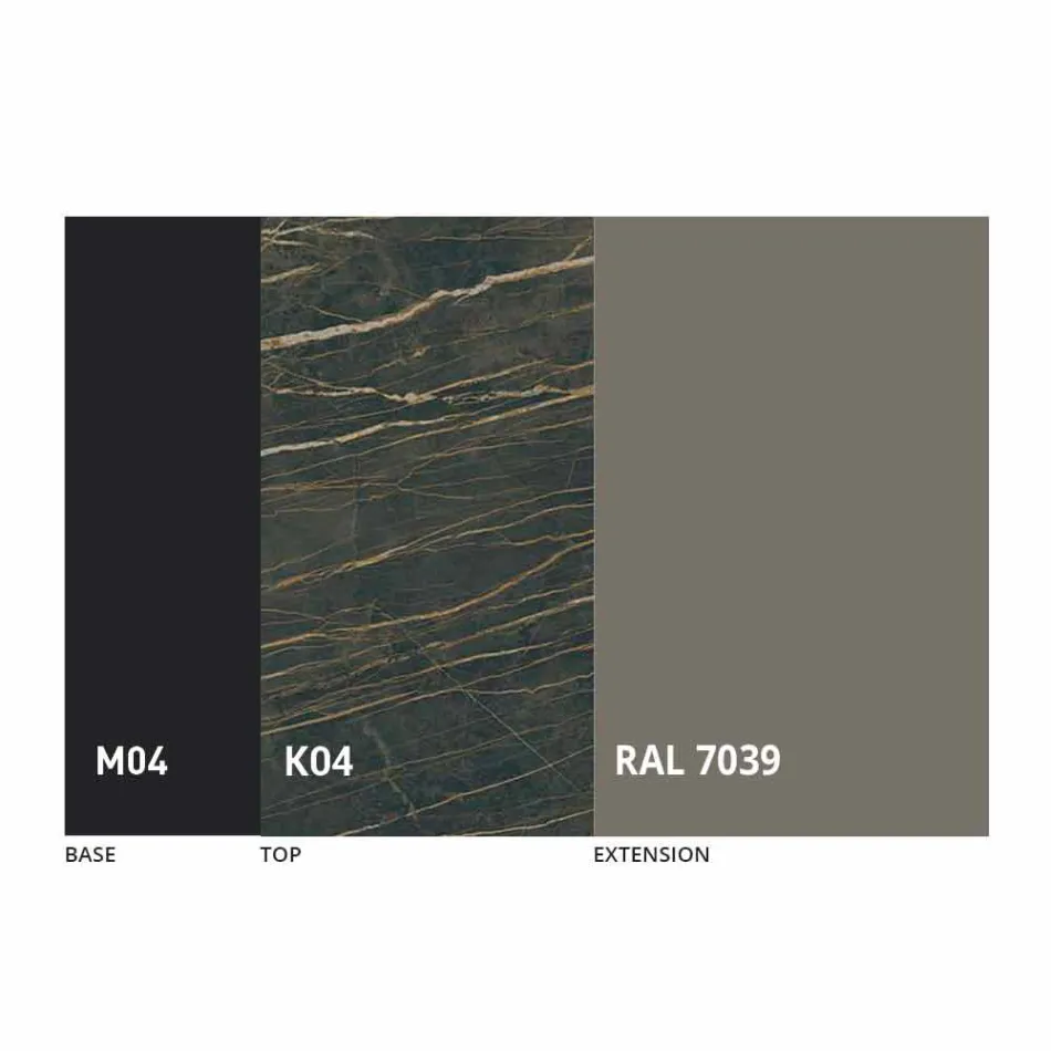 طاولة طعام مستديرة قابلة للتمديد حتى 165 سم مع سطح سيراميك - بيستولرو Viadurini