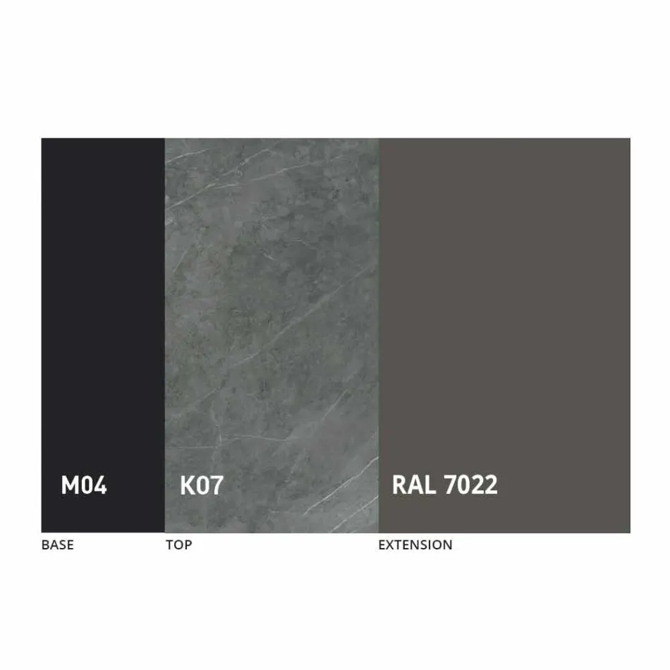 طاولة طعام مستديرة قابلة للتمديد حتى 165 سم مع سطح سيراميك - بيستولرو Viadurini