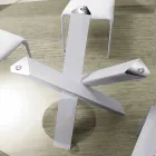 طاولة مستديرة بتصميم d.130 مع سطح كريستالي صنع في إيطاليا Cristal Viadurini