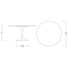 طاولة توليب Eero Saarinen H 73 في كالاكاتا مايكل أنجلو صنع في إيطاليا - قرمزي Viadurini