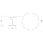 طاولة توليب إيرو سارينن H 73 من السيراميك الكريمي الماسي، صنع في إيطاليا - قرمزي Viadurini