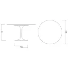 طاولة توليب إيرو سارينن H 73 من السيراميك إنتزو، صنع في إيطاليا - قرمزي Viadurini