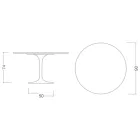 طاولة توليب إيرو سارينن H 73 من السيراميك إنتزو، صنع في إيطاليا - قرمزي Viadurini