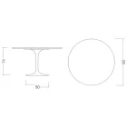 طاولة توليب إيرو سارينن H 73 من السيراميك سيريوس صنع في إيطاليا - قرمزي Viadurini