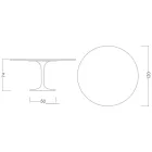 طاولة توليب إيرو سارينن H 73 من السيراميك سيريوس صنع في إيطاليا - قرمزي Viadurini