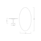 طاولة توليب إيرو سارينن H 73 بيضاوية من السيراميك نوار لوران، صنع في إيطاليا - قرمزي Viadurini