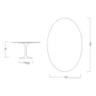 طاولة توليب إيرو سارينن H 73 بيضاوية من السيراميك بيترا جراي، صنع في إيطاليا - قرمزي Viadurini