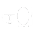 طاولة توليب إيرو سارينن H 73 بيضاوية من السيراميك، صنع في إيطاليا - قرمزي Viadurini