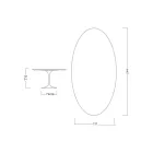 طاولة توليب إيرو سارينن H 73 بيضاوية من السيراميك سيريوس صنع في إيطاليا - قرمزي Viadurini