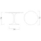 طاولة توليب من إيرو سارينن، ارتفاع 74 سم، بسطح من اللامينيت السائل الأسود، مصنوعة في إيطاليا - قرمزي Viadurini
