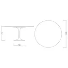 طاولة توليب من إيرو سارينن، ارتفاع 74 سم، مع سطح من الرخام الأسود ماركينيا، صنع في إيطاليا - قرمزي Viadurini