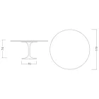 طاولة توليب من إيرو سارينن H 74 مصنوعة من رخام كالاكاتا الذهبي في إيطاليا - قرمزي Viadurini