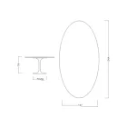 طاولة توليب بيضاوية من إيرو سارينن H 74، مصنوعة من مادة بيضاء سائلة، مصنوعة في إيطاليا - قرمزي Viadurini