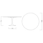 طاولة توليب سارينن H 73 دائرية من السيراميك غير مرئية مختارة، صنع في إيطاليا - قرمزي Viadurini