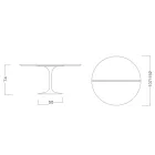 طاولة Saarinen Tulip H 74 قابلة للتمديد من مادة مغلفة سائلة سوداء، صنع في إيطاليا - Scarlet Viadurini